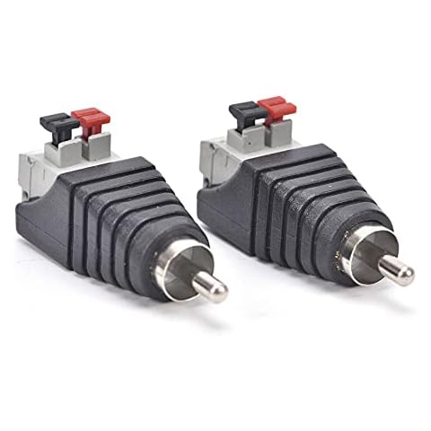 Speaker Wire to RCA Adapter,HIIRII RCA to Speaker Wire Adapter for Speaker Audio RCA Connector Adapter 4 Pack Cover