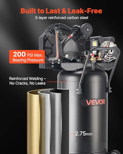 VEVOR 25-Gallon 2HP Oil-Lubricated Compressor