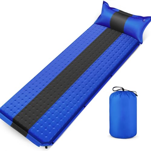 OATIPHO Inflatable Sleeping Pad Memory Camping Cushion Automatic Self-Inflating Air Mattress for Hiking Climbing Travel Dark Lightweight Easy to Pack