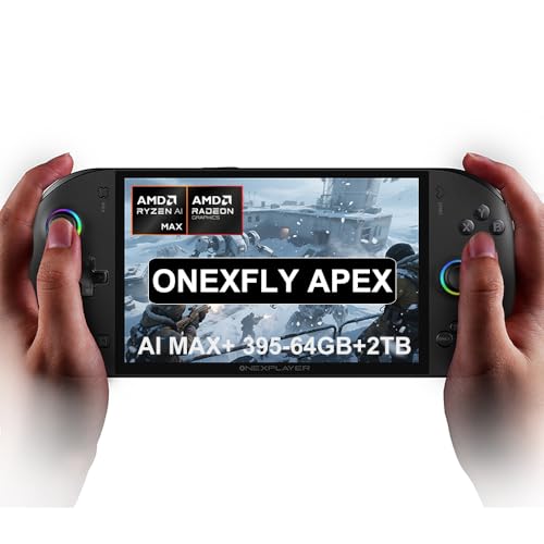 ONE XPLAYER ONEXFLY APEX Liquid-Cooled Gaming Handheld PC | AMD Ryzen AI Max+ 395 | 64GB LPDDR5X RAM | 2TB PCIe 4.0 SSD | 8 120Hz VRR H-IPS Display | 85Wh Swappable Battery
