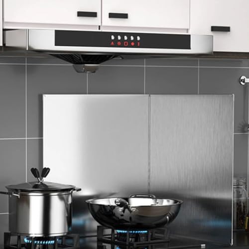 Protection anti-éclaboussures en acier inoxydable pliable pour garder votre cuisine propre (40 x 40 cm)