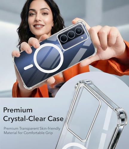 Image of Jkobi Shockproof Crystal-Clear Back Cover for Realme Narzo 80x (Magsafe Wireless Support | Drop & Camera Protection | Hard Polycarbonate)