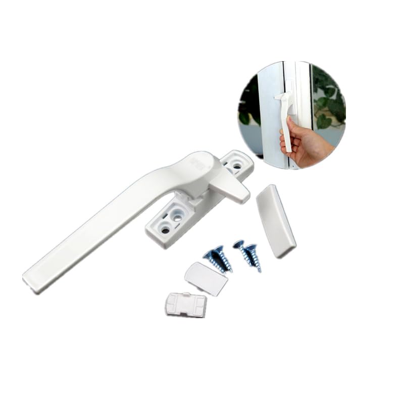 Maniglie per finestre in plastica e Acciaio con Serratura per Doppi vetri, Serratura per Porta in Lega di Alluminio, chiavistello per Porta in PVC