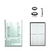Sterling Plumbing 7228-5475DRF Accord Shower Package 48-Inch x 36-Inch x 74-1/2-Inch White/Oil Rubbed Bronze Trim and Frosted Door Drain Kit, White