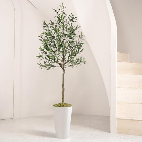 6ft-Artificial-Olive-Tree-with-Pot-Fake-Plants-Indoor-Realistic-Large-Faux-Potted-Tree-with-680-Leaves-32-Fruits-Faux-Olive-Tree-Plants-with-White-Planter-for-Home-Office-Decor