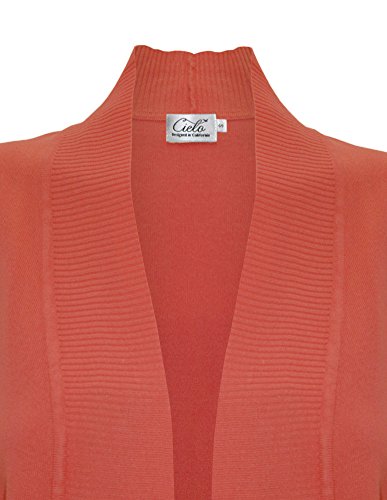 Image of Cielo Women's Solid Basic Open Front Pockets Knit Sweater Cardigan