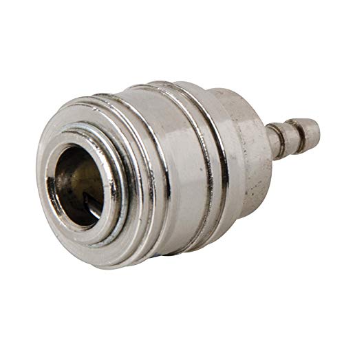 Dapetz ® Female Euro Air Line Hose Fitting Connector Quick Release Push Fit to Barb Hose End Tail 6mm, Silver