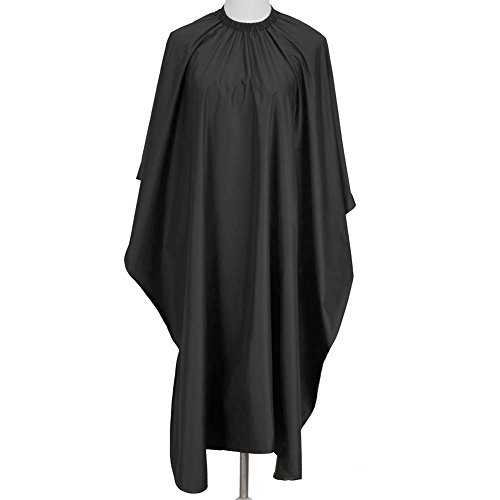 Yoption Hair Cutting Barbers Gown Salon Cape Hairdressing Retro Black (Black)