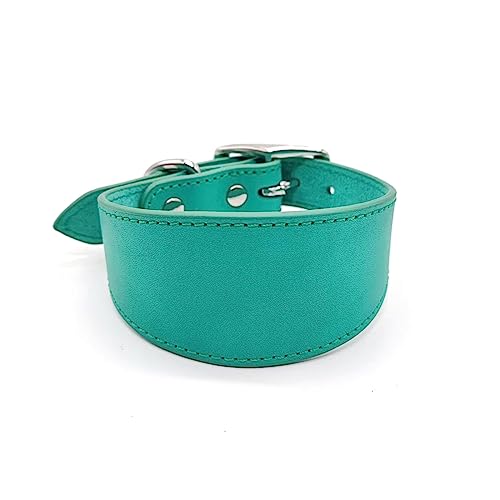 YOUNAFEN Collar ajustable para perros, collar ancho de cuero, correa para el cuello, para perros grandes, galgos italianos, suministros para mascotas