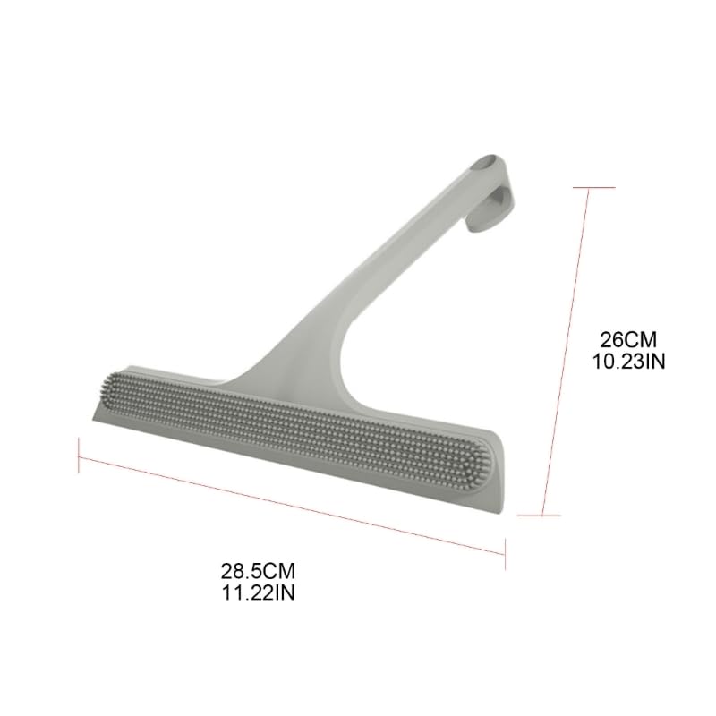 Lama ad acqua for lavavetri in silicone for tutti gli usi | For le superfici delle finestre dell'auto in vetro dello specchio della doccia del bagno(Gray)