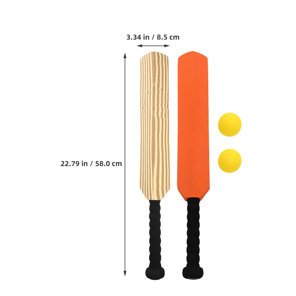 Mipcase 2 Pcs Kids Cricket Set, Cricket Bat for Kids Eva Baseball Bat Kit for Backyard Garden