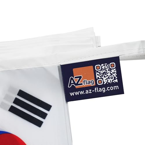 Image of AZ FLAG South Korea 6 meters BUNTING Flag 20 flags 9'' x 6'' - South Korean STRING flags 15 x 21 cm