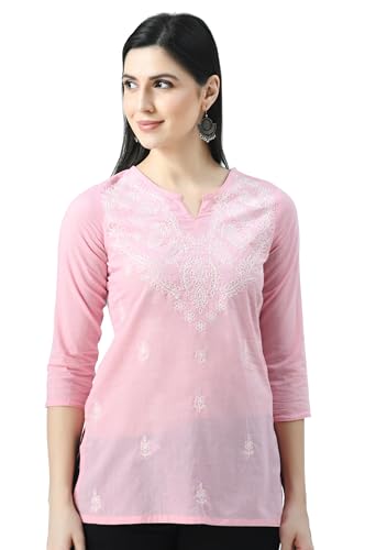 Image of QAZMI Women's Cotton Straight Embroidered Kurti