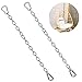 2PCS Hammock Hanging Chain Porch Swing Chain Hanging Chair Chain with 4 Carabiners Hammock Chair Hardware for Indoor Outdoor Playground Hanging Chair Hammock Chair Punching Bags(23
