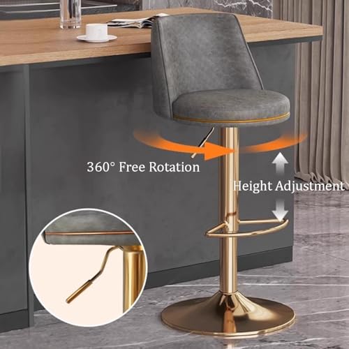 Tabourets de bar en cuir haut de gamme avec dossier ergonomique