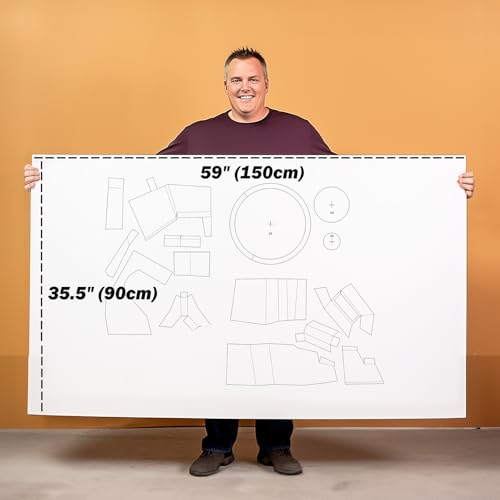 Image of MEARCOOH 2-Pack Large EVA Foam Sheets, White 4mm EVA Foam Roll (1mm to 6mm), 35.5 inch x 59 inch Sheet Premium High Density 86 kg /m3 for Cosplay, Crafts Projects (2PCS White 4mm)