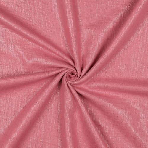 Tissu double gaze pailleté de haute qualité couleur saumon en 5m