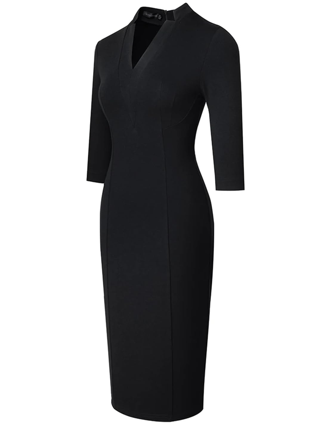 Vestidos Negros Lisos con Clase para Mujer Vestido Elegante De Oficina Formal