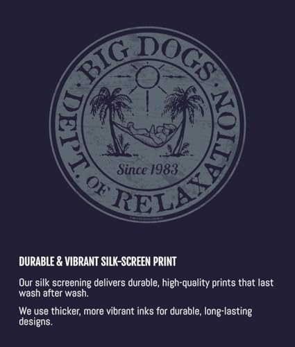 Big Dogs Brand Relaxation Badge Men's T-Shirts | Big and Tall Shirts for Men | Graphic Tees Men | Sizes Med-6x3