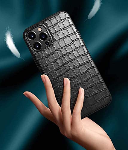 Étui crocodile iPhone 12 Pro marron pour éviter les rayures d'écran