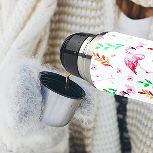 Flamingo Animal Thermos Vacuum Insulated 1L Compact Stainless Steel Beverage Bottle #TOP5
