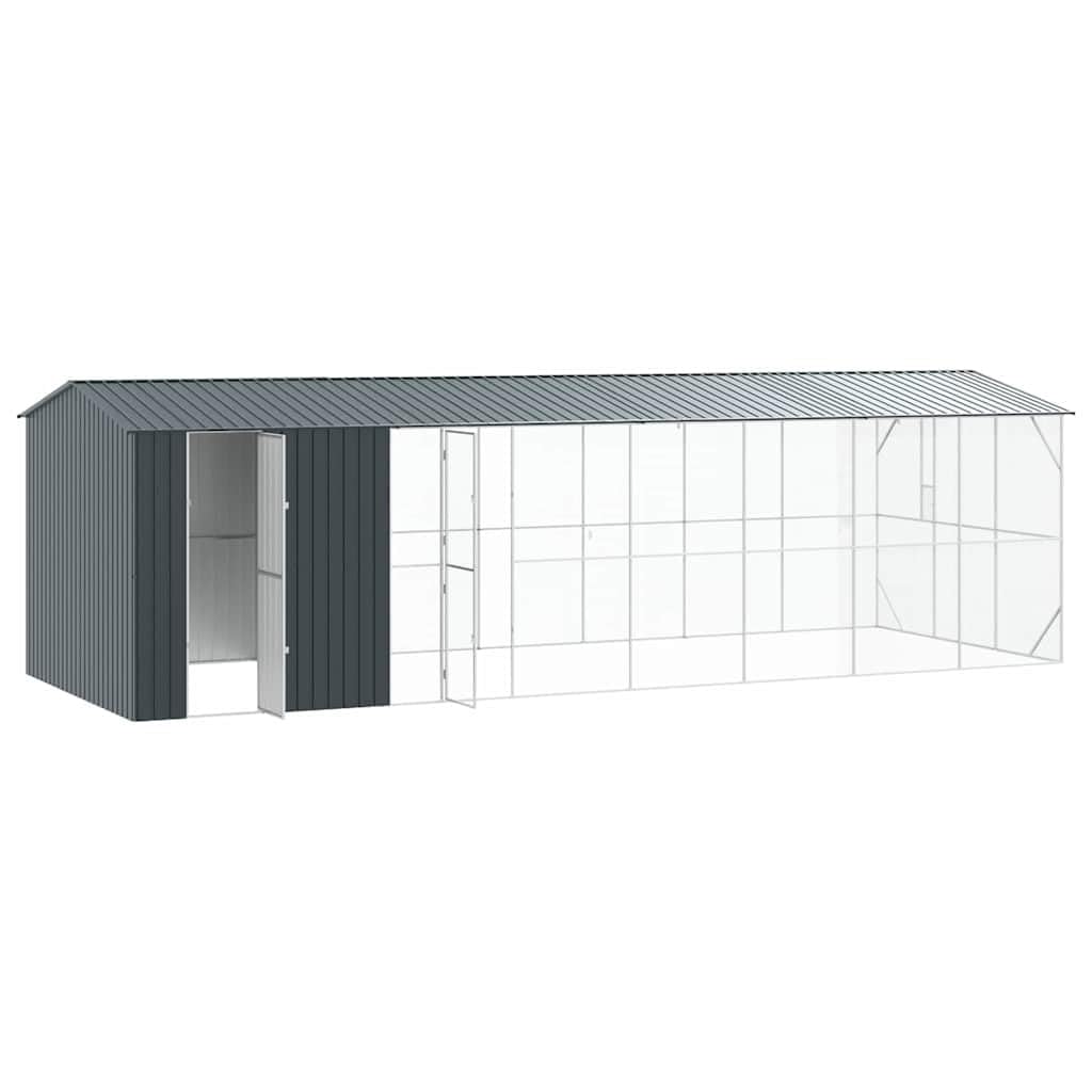 INLIFE Vogelkäfig Anthrazit 860 x 310 x 247 cm Verzinkter Stahl,Tier- & Haustierbedarf,Haustierbedarf,Vogelbedarf,Vogelkäfige & -ständer,Anthrazit,261.7 KG,3325164