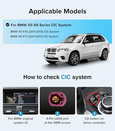 AINAVITO 10.25" Linux CarPlay Radio for BMW X5 E70/ X6 E71 (2011-2013) - image 2