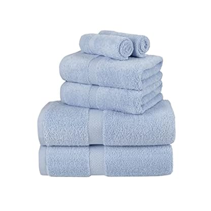 La Maison Handtuch-Set aus 100 % ägyptischer Baumwolle, 600 g/m², superweich, für den täglichen Gebrauch, Himmelblau