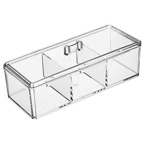UKCOCO Tea Bag Organizer with Lid Divided Tea Storage Chest for Home and Office Multi Purpose Tea Holder Keep Your Table Neat and Tidy for Tea Bags Coffee Sugar