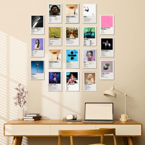 Image of K-Pop Posters | K-Pop Song Posters Pack of 18 (14.8 x 10.5cm) 300 GSM | Minimalist Poster Set (Pop Song Minimalist)