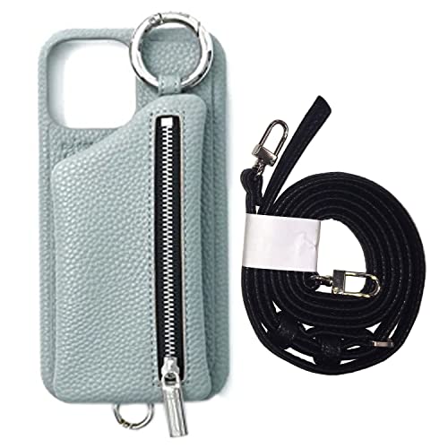 ajew(エジュー) スマホケース cadenas zipphone case shoulder (iPhone13promax, blue)