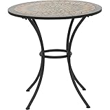 Siena Garden Tisch Prato, Ø70x71cm, Gestell: Stahl, pulverbeschichtet in schwarz matt, Fläche: Mosaik,Tischplatte: Keramik - 3