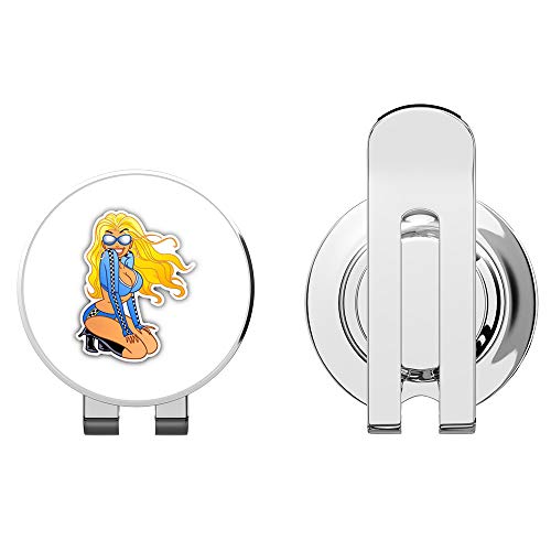image for 888 Graphics Girl Fan Blonde Auto Racing Sexy Golf Hat Clip with Magne