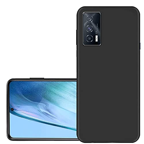 Image of TheGiftKart Protective Sleek Back Cover Case for iQOO 7 5G | Soft Silicon Rubberised Matte Cover | Camera Protection Bump Back Case Cover for iQOO 7 5G (Black)