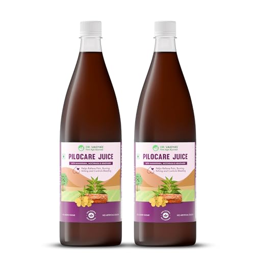 Image of Dr. Vaidya's Pilocare Juice 950ml | Ayurvedic Piles Care Medicine for Relief from Hemorrhoids, Fissure, Fistula & Piles Pain | Natural Treatment for Piles & Fissure Medicine (Pack of 2)