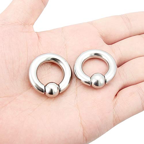 Ftovosyo PA Ring Captive Bead Rings Spring Action BCR Ball Rings 2G 316L Surgical Steel Pierced Body Jewelry for Women 2PCS 16mm by Ftovosyo - Used condition - Image 3