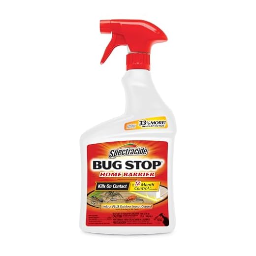 Spectracide Bug Stop Home Barrier, Kills Ants, Roaches and Spiders On Contact, Indoor and Outdoor Insect Control, 32 fl Ounce Ready-To-Use Spray