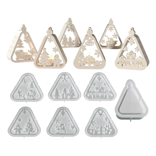 Forma de candelabro – Moldes reutilizables y fáciles de liberar | Forma de linterna de Navidad para yeso resina epoxi niños adolescentes principiantes profesionales salón dormitorio