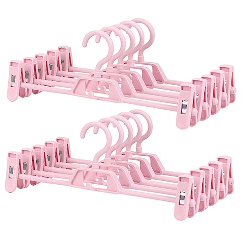 MAGICLULU 10Pcs Non Slip Plastic Pants Hanger for Household Wardrobe Storage Space Saving Design Smooth Edges Sturdy Construction for Clothes Drying and Organization