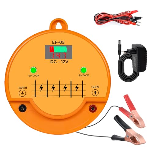 24KM ClôTure éLectrique, Cloture Electrique Pour Animaux, éLectrificateur De ClôTure éLectrique, Electrificateur Cloture Electrique , Pour La Protection...