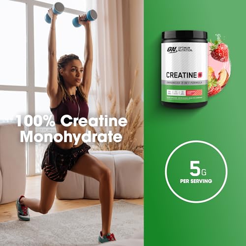 image for Optimum Nutrition Creatine Monohydrate Plus Powder, Strawberry Peach F
