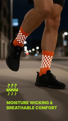 Image of ReflecToes Reflective Socks for cycling and running - 330 Candle Power High Visibility Night Safety Gear - Biomotion Support