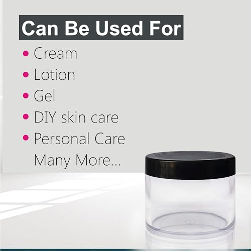 Image of Zenvista Cosmetics Shan Jars, with Matte Finish Black Lids, for Cream, Lotion, Shampoo, Spices, Herbs, medication, DIY Skin Care - 50 gm [Pack of 5]