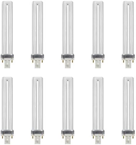 Crompton CLS9SCW Compact Fluorescent Lamp Single Turn S Type (PL) G23 2 Pin 4000K Cool White - 9 Watt (10 Pack)
