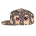 ZAKAFUCH Fashionable Baseball Cap Pink Glasses Cartoon Pug Puppy Dad Hat for Boys and Girls, Relaxed Fit Breathable Moisture Wicking Sports Cap Headwear