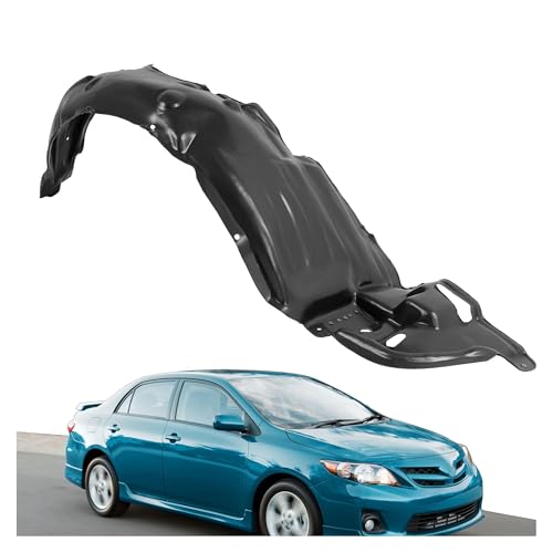 JMTAAT Front Fender Liner Panel Compatible with 2011-2013 Toyota Corolla W/O Insulation Foam w/Clips Replacement for 5387502370 TO1249162 Wheel Inner Liner Splash Shields Guard Right Passenger Side