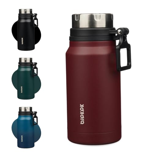 Image of BJPKPK 24oz Insulated Water Bottle, Stainless Steel Bottle with Handle | Vacuum Insulated Bottle with Leak-Proof BPA-Free Design, Keeps Drinks Cold & Hot for Gym, Office, Travel & Daily Use