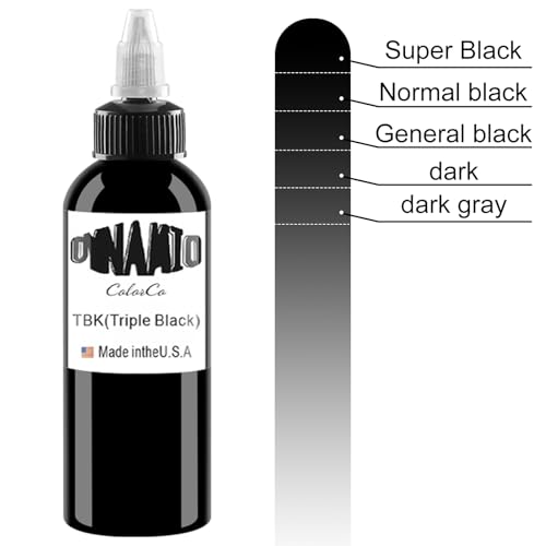 DLDN01 Schwarze Tattoo-Tinte - Neueste Stammes Färbung Permanent Body Make-up Super Schwarz (120 ML)