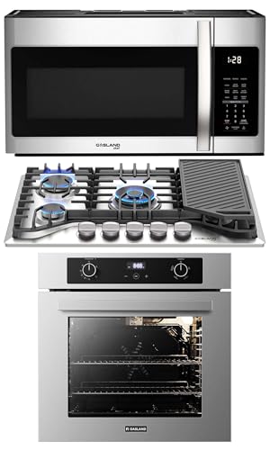 GASLAND 30 Inch Gas Cooktop, 24 Inch Gas Wall Oven, 30 Inch