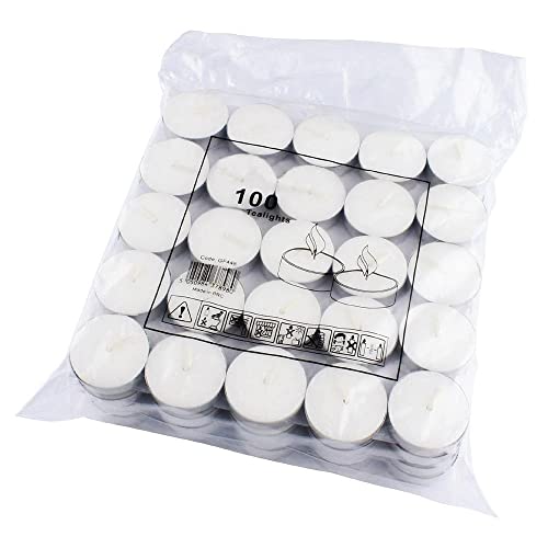 4 Hour Unscented White Tea Lights (Pack If 100)